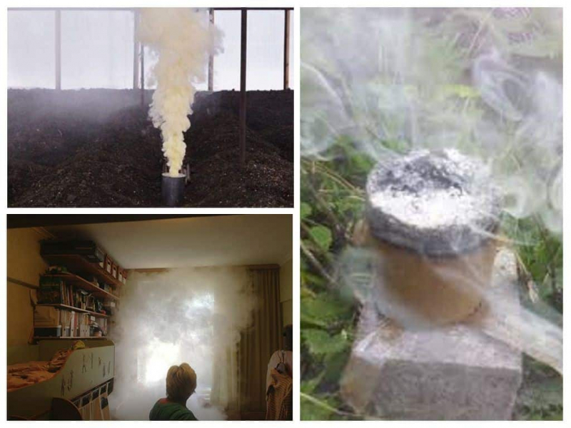 Обзор самых эффективных дымовых шашек от насекомых: лицо, спокойная ночь, вулкан и город